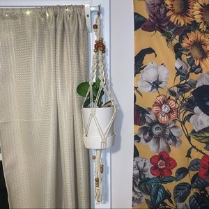 Handmade beaded macrame plant holder 🌱